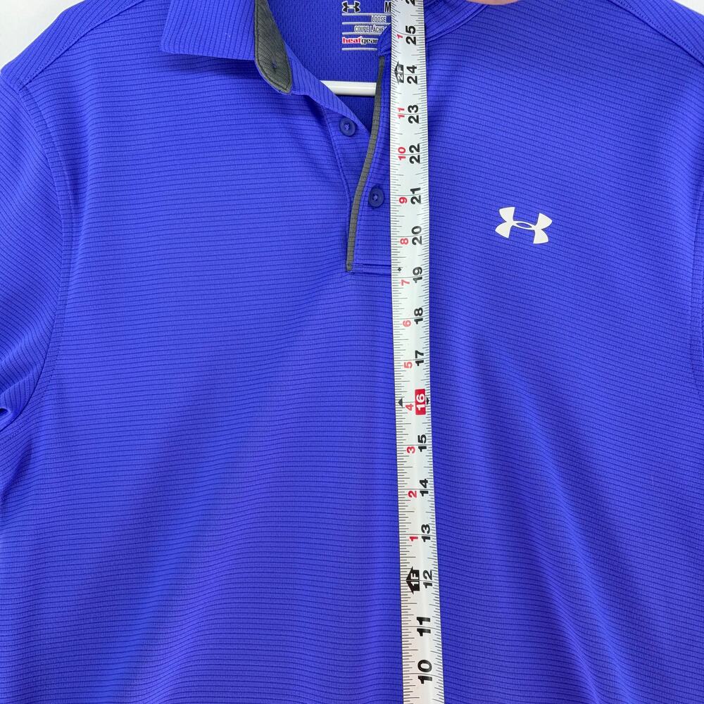 Under Armour Men's UA Tech Polo Purple HeatGear Loose Fit Medium - Picture 4 of 14